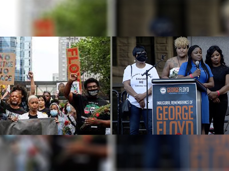 George Floyd Family March (source: yahoo.com and YouTube.com)