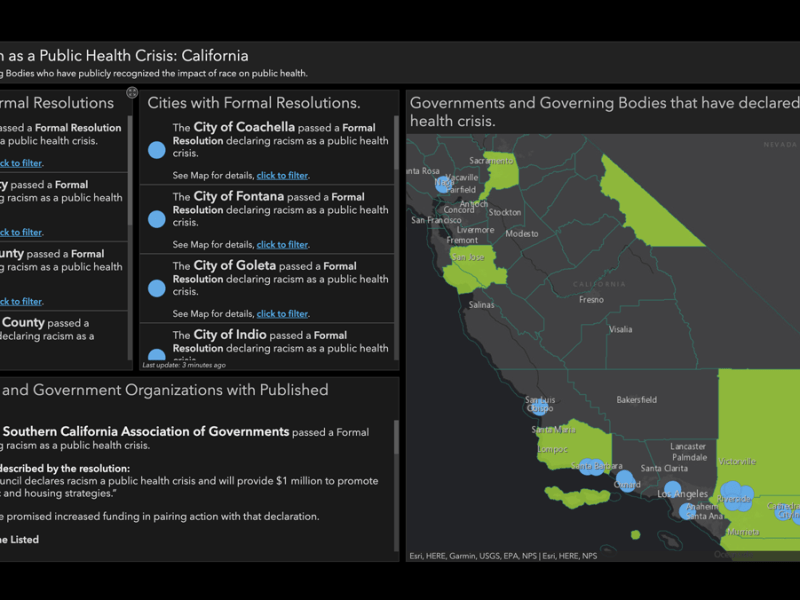 Declaring Racism as a Public Health Crisis: California