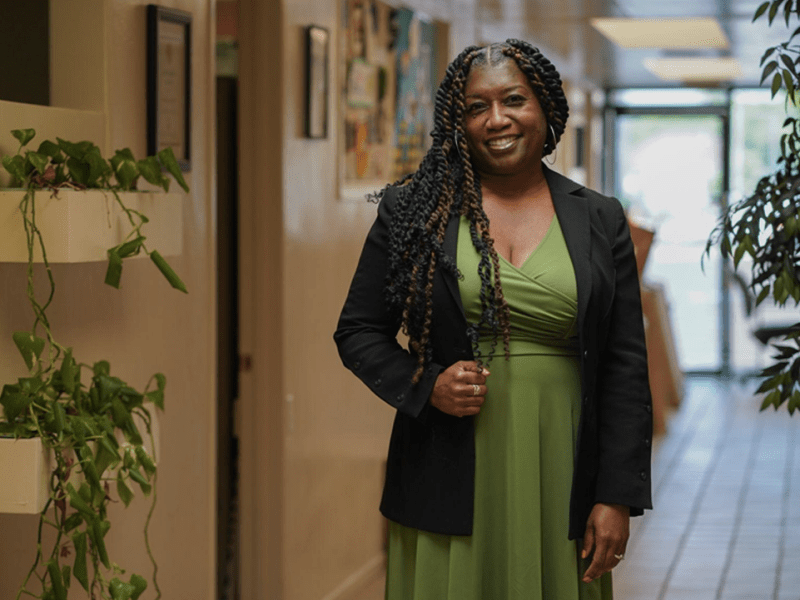 Dr. Gwendolyn Dowdy-Rodgers, Area D representative of the San Bernardino County Board of Education poses for a portrait in her office on September 5, 2023. Dr. Dowdy-Rodgers made history in 2022, as the first African American woman on the San Bernardino County Board of Education. Her advocacy led to the recognition of “racism as a public health crisis.”